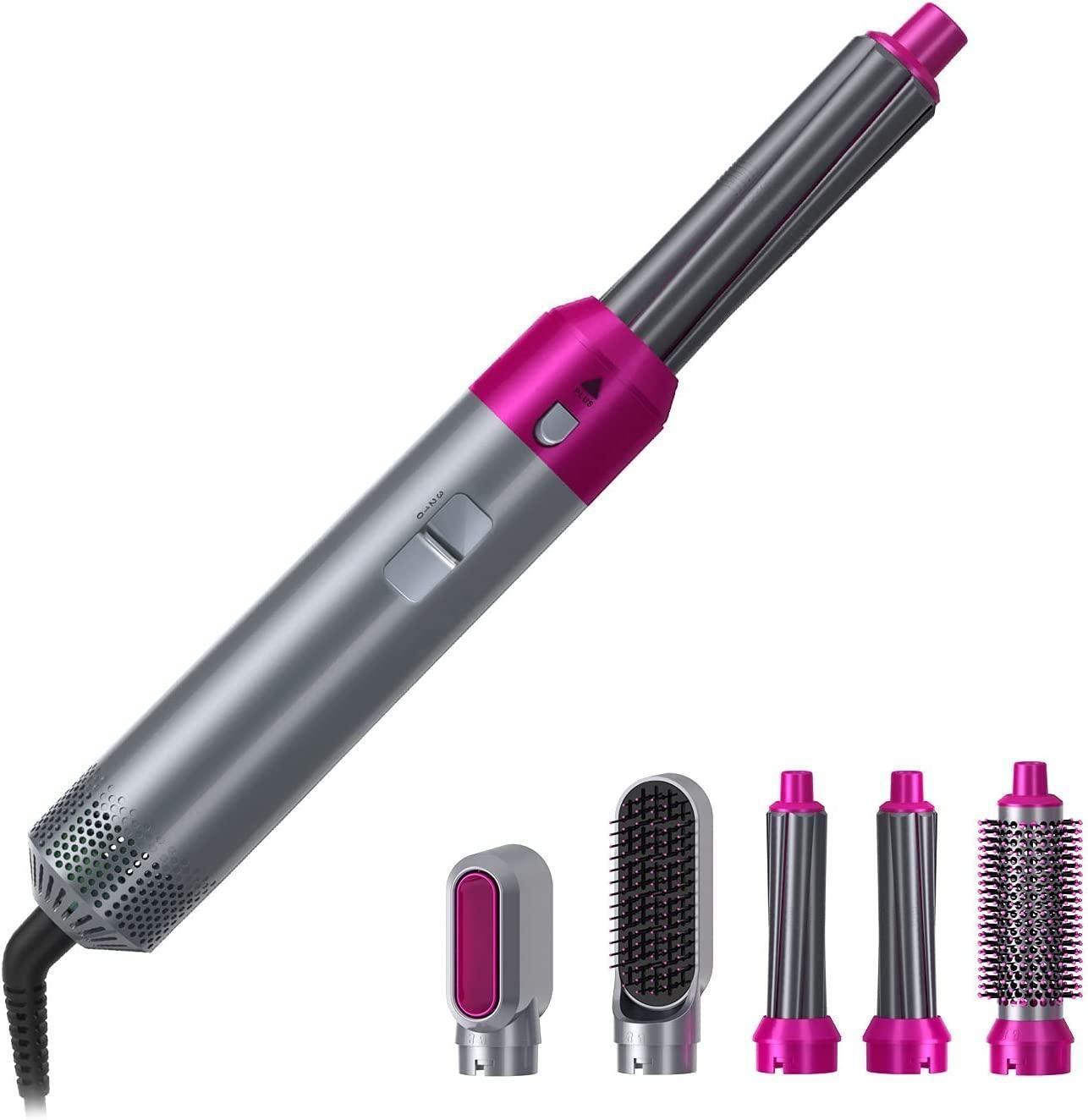 5-in-1 Ionic Hair Styler – Multifunctional Hot Air Brush & Automatic Curler