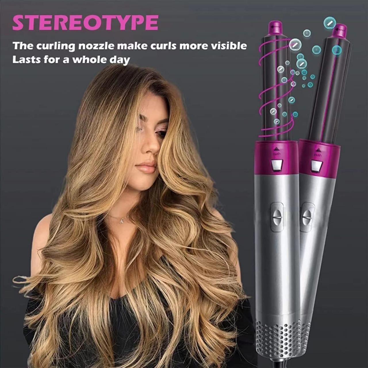 5-in-1 Ionic Hair Styler – Multifunctional Hot Air Brush & Automatic Curler