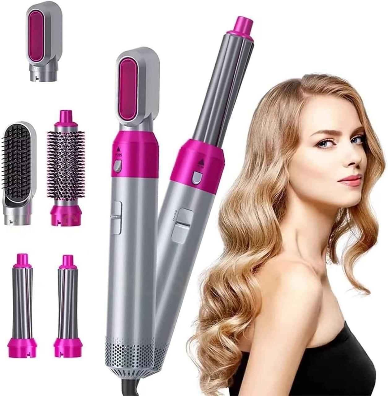 5-in-1 Ionic Hair Styler – Multifunctional Hot Air Brush & Automatic Curler