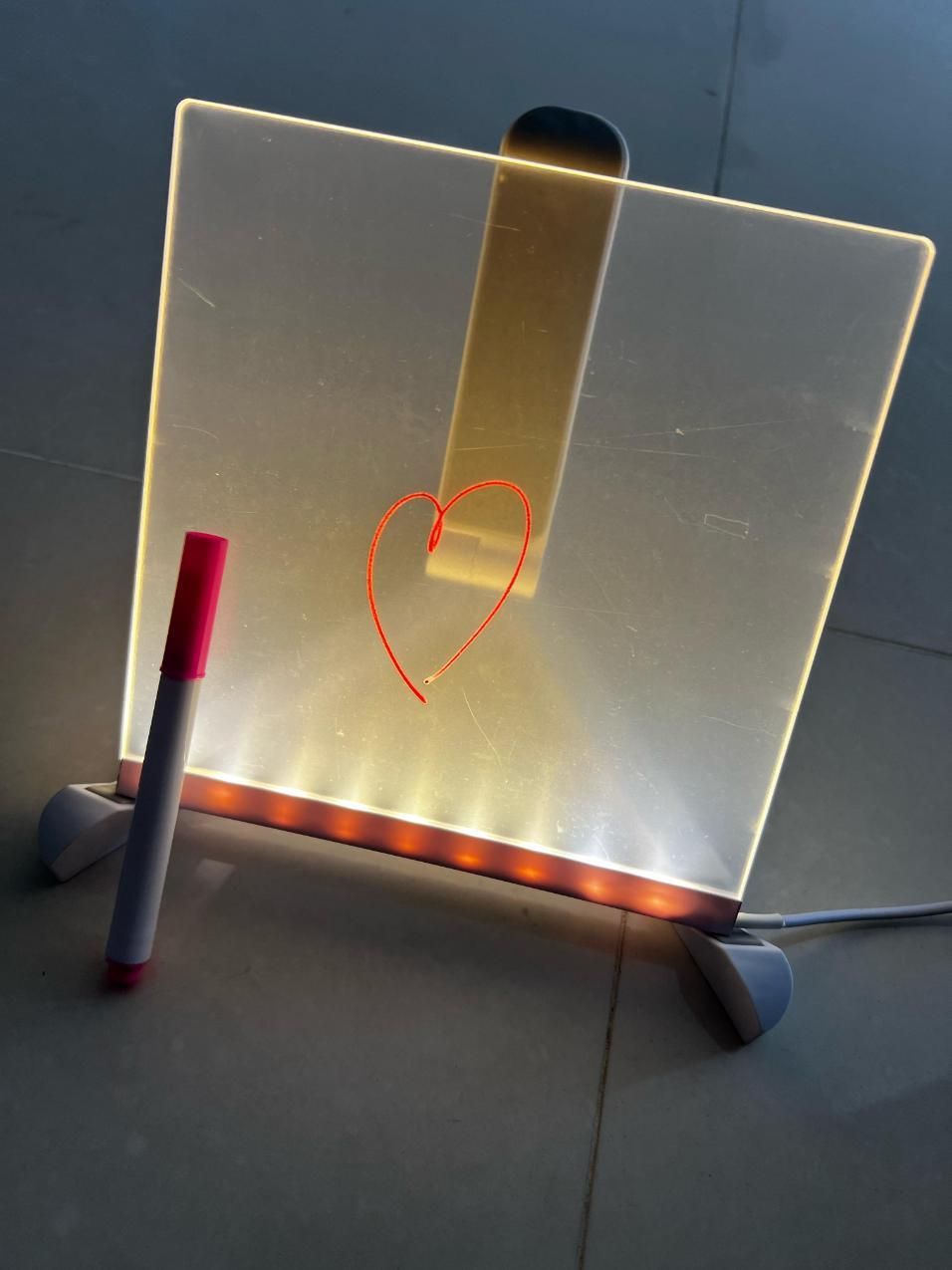 GlowBoard™ - LED Light Glass Writing Pad with 12 Pens